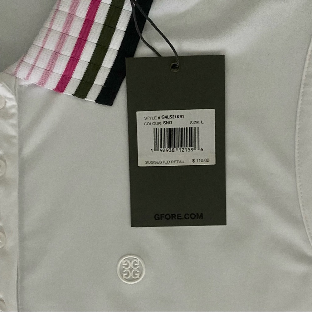 G/Fore Pleated Collar Sleeveless Polo - Picture 8 of 8